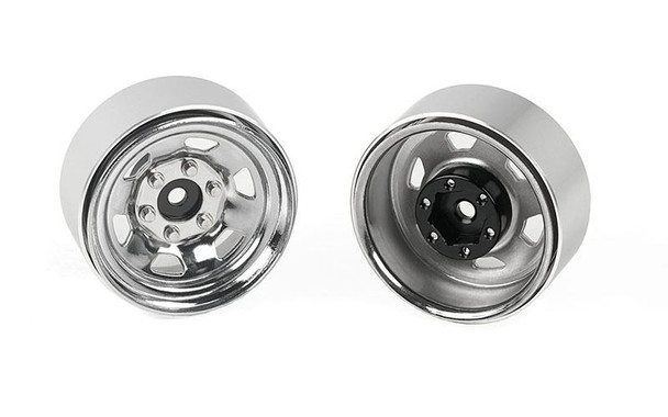 Stamped Steel 1.7" Beadlock SR5 Wheels CHROME Z-W0065 RC4WD inc Hubs & tool