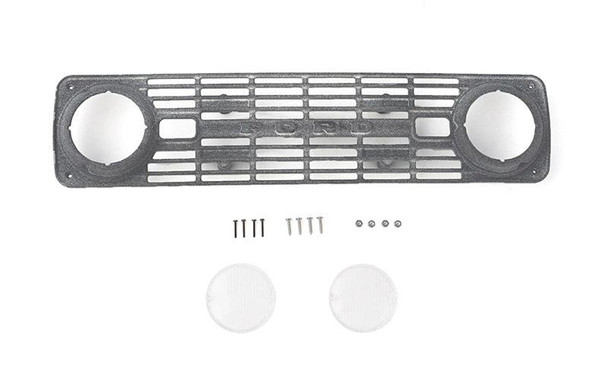 Front Grille & Lenses for Axial SCX10 III Early Ford Bronco GRAY VVV-C1270 RC4WD