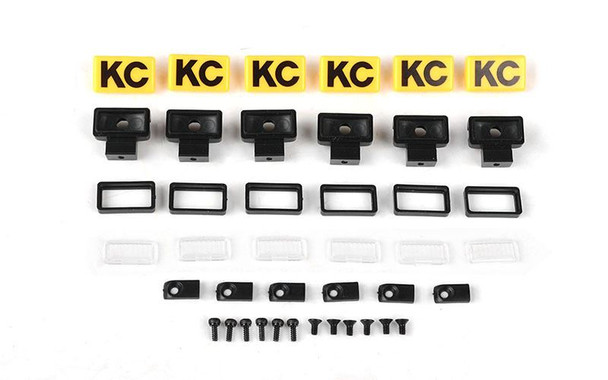 RC4WD KC HiLiTES Rectangle Lights with YELLOW Covers Z-E0132 for 3mm LED