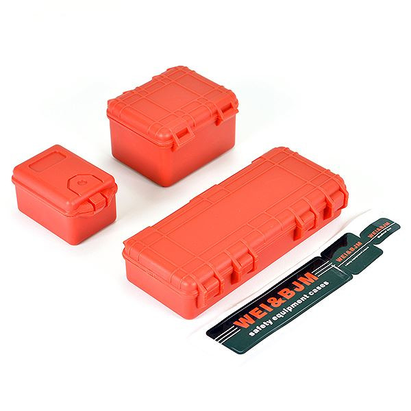 Fastrax Tool Case Set 3pc 100 28 50 x50mm deep FAST2354R scale storage box RED