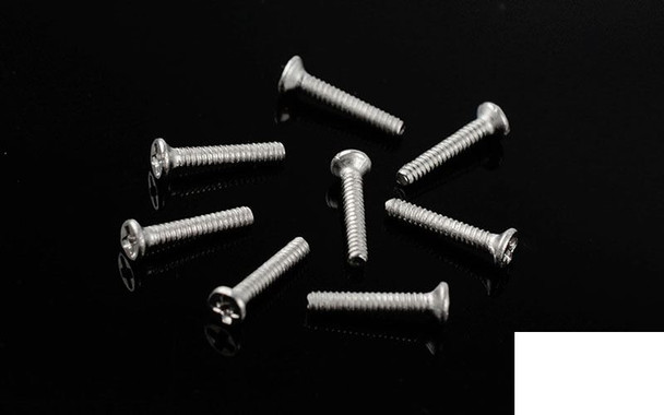Phillips Flat Head Screws M1 x 6mm SILVER Z-S0394 RC4WD countersunk x8