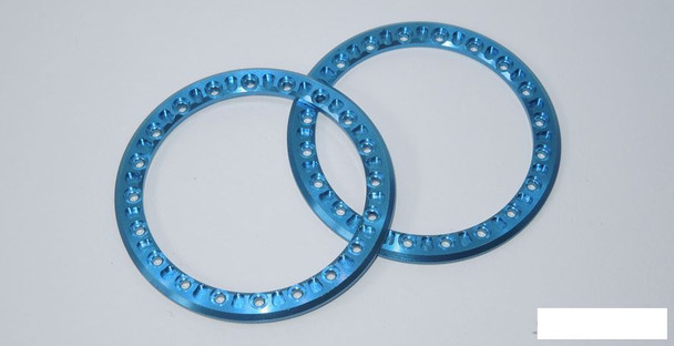 SSD 2.2" BLUE Aluminum Beadlock Rings (2) SSD00573 Front wheel ring for M2 bolts