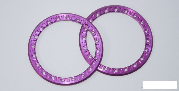 SSD 2.2" PURPLE Aluminum Beadlock Rings (2) SSD00579 Front wheel ring M2 bolts