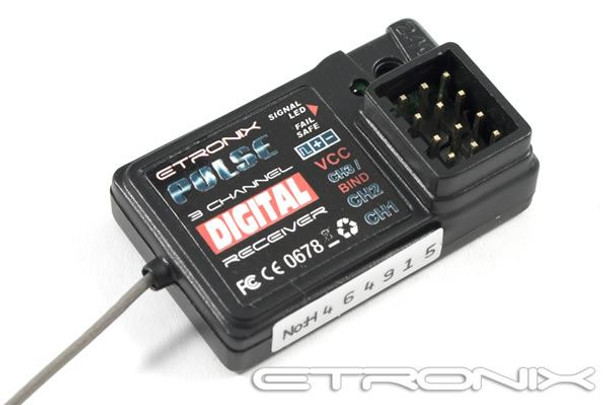 Etronix Pulse GFSK 3Ch 2.4Ghz Receiver (ET1060) ET1095