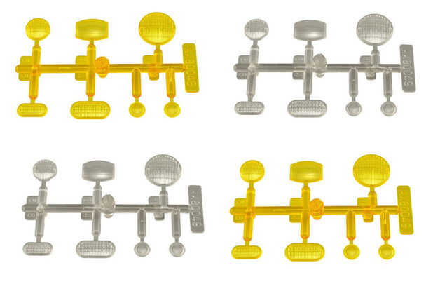 CLEARANCE 30% DISCOUNT AXIAL LED Lens Set Yellow Clear 4pc Fits AX80045 LED Light Holder Lenses AX80049