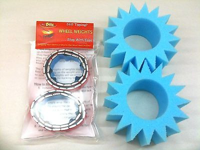 Wheel Weights & Star Cut Foam SET for 2.2 Wheels CR-01 MUST have IMPROVEMENT
