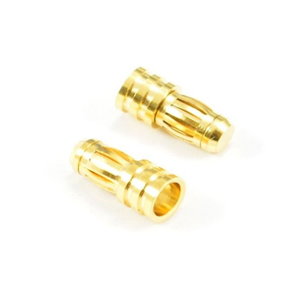 Etronix 5.0mm Male Gold Connector (2 male) ET0611 5mm 5 mm bullet plug solder