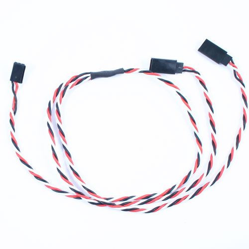 Etronix 60cm 22AWG Futaba Twisted Y Extension Wire ET0755 Servo light bar lead