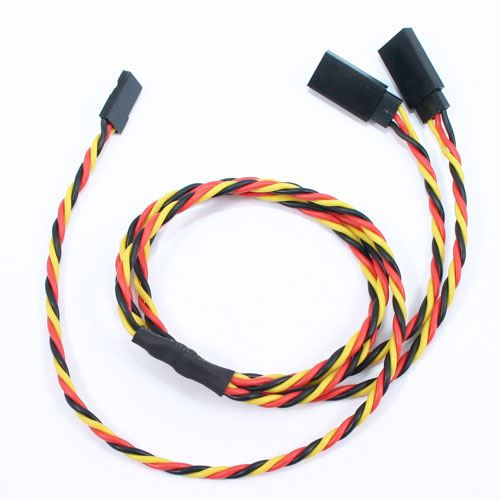 Etronix 60cm 22AWG JR Twisted Y Extension Wire ET0756 Servo light bar lead RC