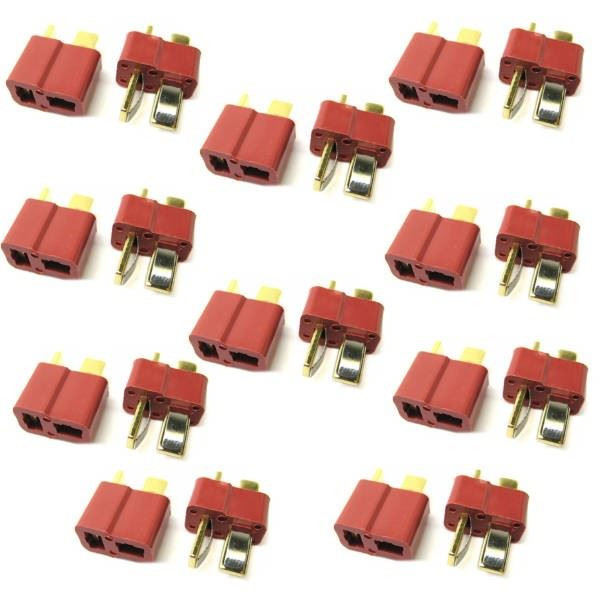 Etronix Deans Plugs 10 Male & Female ET0792 T-Plug 10 Pairs Dean Connectors RC