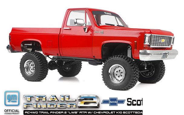 RC4WD Trail Finder 2 LWB RTR w/Chevrolet K10 Scottsdale Hard Body RED Z-RTR0066