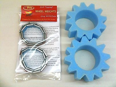 Wheel Weights & Star Cut Foam SET for 1.9 Wheels SCX10 Reduce Centre of Gravety