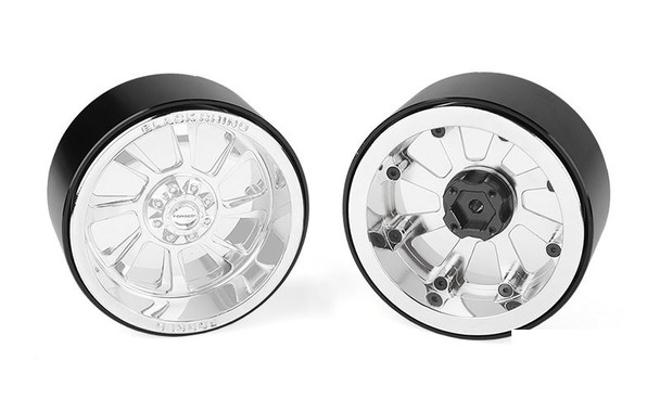 RC4WD Black Rhino 2.6" Blaster Forged Wheels Z-W0015 CHROME Beadlock RR10 RC
