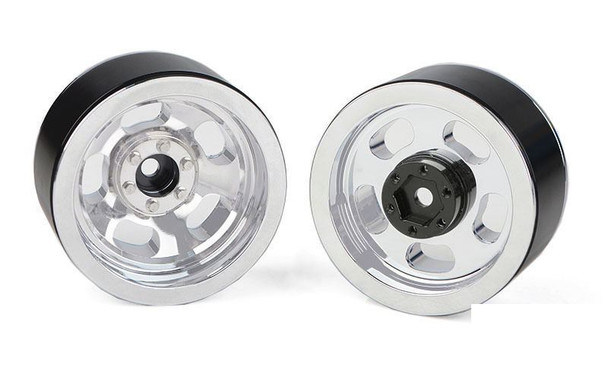 RC4WD Deep Dish Slot Mag 2.2" Beadlock Wheels Z-W0077 CHROME inc Hex & Hubs