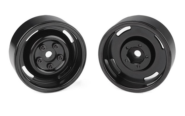 RC4WD Landies Vintage 1.9" Stamped Steel Beadlock Wheels Z-W0136 BLACK Landy