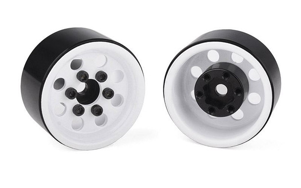 RC4WD Stamped Steel 1.0" Pro8 Beadlock Wheels WHITE Z-W0357 8 Hole hex 18th RC