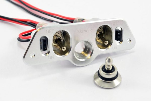 Etronix Dual Power Switch Fuel Dot Charge JR ET0770-4 8.4v 22AWG Toggle Bulkhead Etronix Dual Power Switch Fuel Dot Charge JR ET0770-4 8.4v 22AWG Toggle Bulkhead