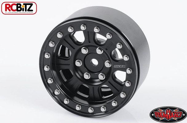 RaceLine Monster 1.9" Beadlock Wheels BLACK 12mm hex scale Hardware RC4WD Z-W0185