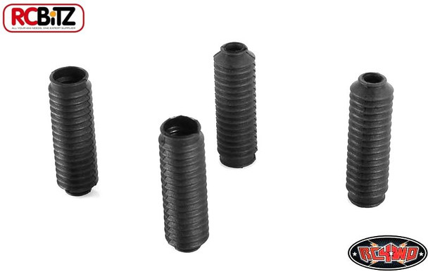 Super Scale Shock Boots BLACK 4 Rubber Absorber Covers Stops Shaft Wear Z-S0981