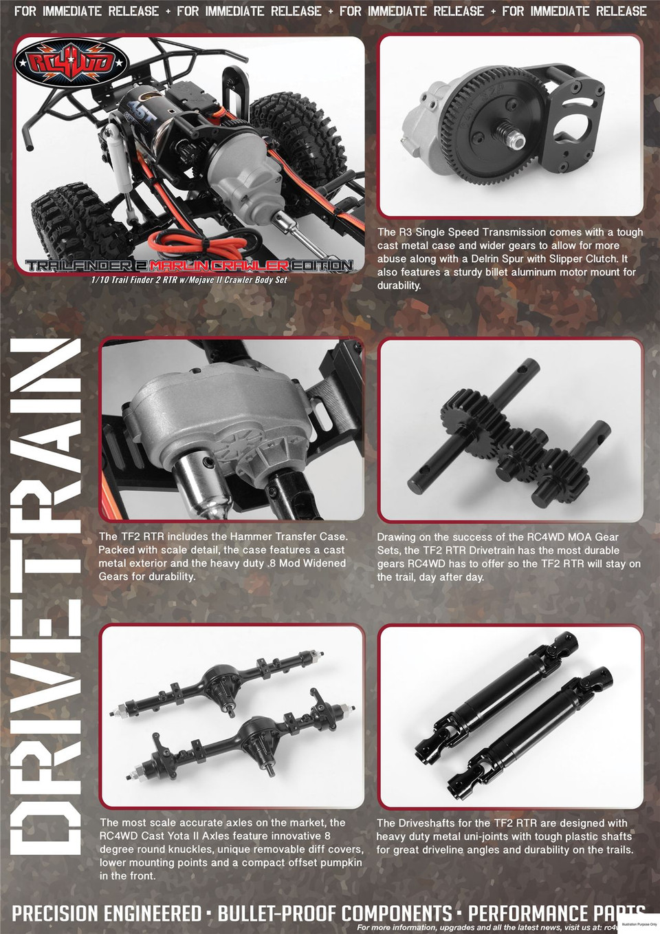 RC4WD Mojave II Marlin Front Grille Lights Chrome Z-B0198 Trail - Foto 10