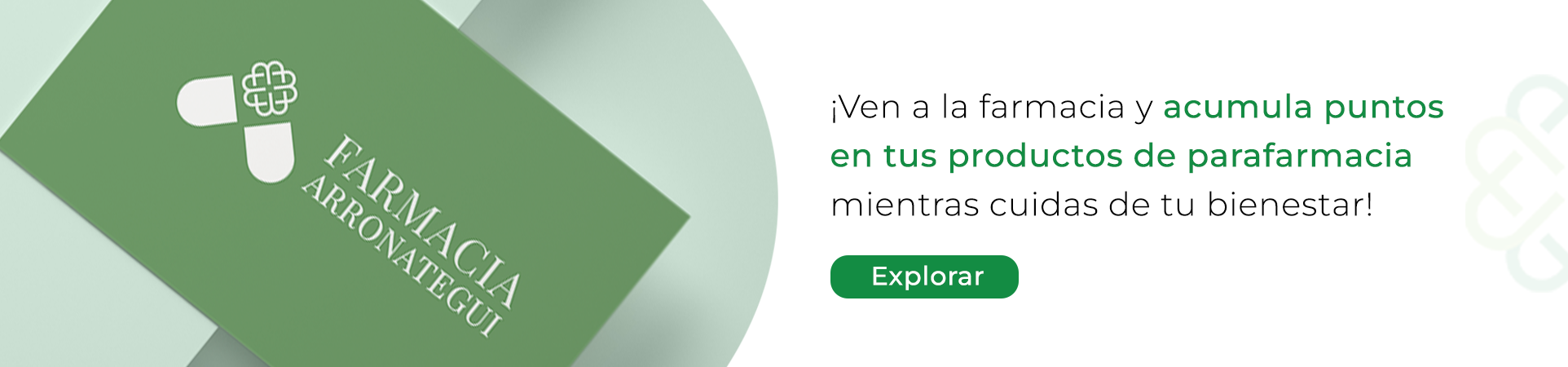 Tarjeta de fidelización en Farmacia Arronategui en Millabia, Bizkaya