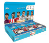 Front view of the 2024/25 UCC Merlin Soccer Hobby Box showcasing vibrant Merlin artwork and European football design elements.