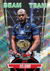 Jon Jones UFC Beam Team card from Topps Stadium Club. Features holographic design, championship belt, and Heavyweight title—premium collectible for MMA fans and UFC memorabilia hunters.
