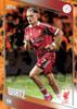 2025/26 Topps UEFA Club Competitions Florian Wirtz Orange Inferno base card featuring Liverpool FC kit, fiery design elements, and Champions League branding.