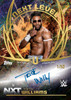 Trick Williams featured on a 2025 Topps WWE Universe NXT Next Level Autographs card, showcasing an on-card autograph and numbered parallel design.