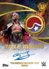 Cody Rhodes featured on a 2025 Topps WWE Universe Title Marks autograph card with event-used memorabilia and premium gold design.