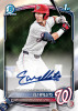 Eli Willits 1st Bowman Chrome autographed baseball card featuring the Washington Nationals shortstop prospect, signed on-card with a Topps Certified Autograph Issue and crisp action photography.