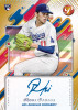Roki Sasaki rookie autograph card from 2025 Topps Pristine Baseball featuring on-card auto and Los Angeles Dodgers RC