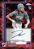 James Wood rookie autograph card from 2025 Topps Chrome featuring Washington Nationals RC and certified on-card auto