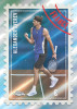 Alexander Zverev “France” stamp-style insert card from 2025 Topps Chrome Tennis featuring dynamic on-court action