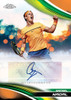 Rafael Nadal autograph card from 2025 Topps Chrome Tennis featuring certified on-card signature and premium chrome finish