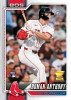 2026 Topps Baseball Series 1 Roman Anthony rookie card featuring the Boston Red Sox outfielder in action with Topps 75 anniversary branding.