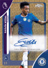Estevão Willian Topps Chrome Premier League autographed rookie card featuring the Chelsea FC forward, showcasing a 1/1 Topps Certified Autograph Issue with premium gold chrome design.