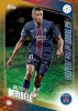 Ousmane Dembélé UEFA Champions League gold holo parallel card featuring the Paris Saint-Germain winger in action, showcasing premium Topps Flagship design and vibrant foil finish.