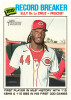 Elly De La Cruz Cincinnati Reds 2025 Topps Heritage Record Breaker card highlighting his milestone of 115 extra-base hits and 115 stolen bases in his first 300 MLB games.
