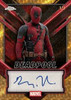 2025 Topps Marvel Chrome Deadpool autograph card featuring the Merc with a Mouth with a signed autograph panel and premium chrome-style Marvel trading card design.