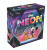 2026 Topps Disney Neon Mega Box featuring colorful Disney character artwork with neon-style trading cards, exclusive Snow Cap parallels, and packs of Disney trading cards.