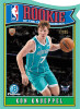 Kon Knueppel Bowman Chrome Rookie of the Year Favorites card featuring Charlotte Hornets uniform, RC logo, and limited 7/125 serial numbering from 2025/26 Bowman Basketball.