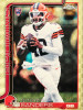 Shedeur Sanders 1/1 Topps Chrome rookie card featuring Cleveland Browns quarterback with gold parallel finish and premium chrome design.