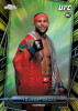 2026 Topps Chrome UFC Youssef Zalal rookie card featuring featherweight fighter with Moroccan flag and vibrant green refractor background.