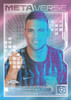 Lautaro Martínez Topps Chrome UEFA Champions League “Metaverse” insert card featuring Inter Milan star with futuristic digital-themed design.
