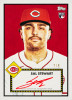 2026 Topps Baseball Series 2 Sal Stewart Red Ink Autograph card featuring the Cincinnati Reds rookie prospect with on-card red ink signature and limited serial numbering.