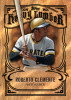 Roberto Clemente 2026 Topps Baseball Series 2 Heavy Lumber insert card showcasing the legendary Pittsburgh Pirates Hall of Famer on a woodgrain-themed collectible.