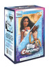 2026 Topps Chrome Disney Blaster Box featuring Moana, Woody, and exclusive RayWave parallels with premium Disney chrome trading cards.