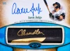 2026 Topps Tier One Baseball Aaron Judge Autographed Limited Lumber Holo Platinum Blue card numbered 1-of-1, featuring a game-used bat barrel relic and certified signature from the New York Yankees superstar.