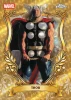 2026 Topps Chrome Marvel Thor Superfractor 1/1 card featuring the God of Thunder framed by ornate golden artwork and premium chromium technology.